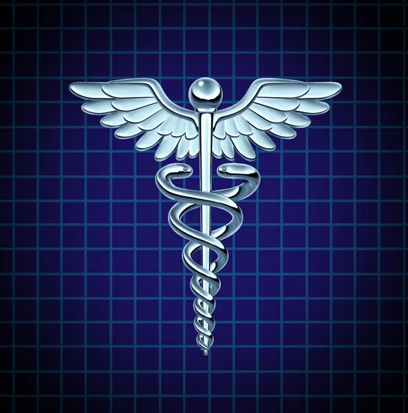 Икона здравоохранения Кадучеуса — стоковое фото