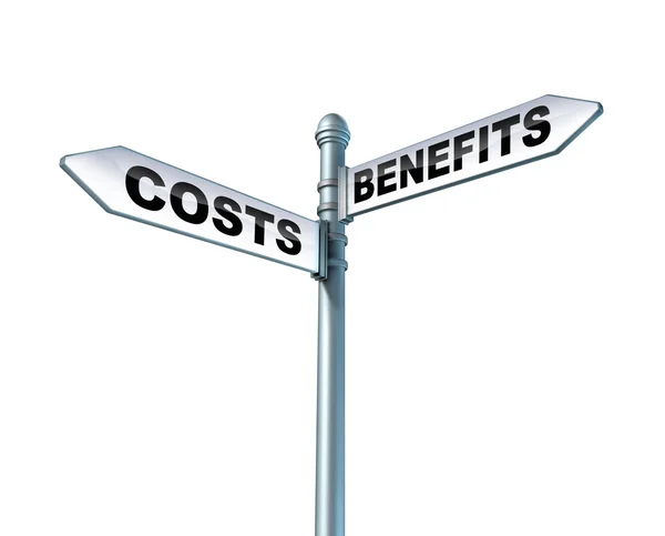 Costes Beneficios Dilema —  Fotos de Stock