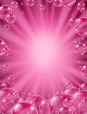 Pink Bubbles Concept clipart