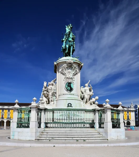 Praça yapmak comercio (commerce square) yapılan baixa, Lizbon — Stok fotoğraf