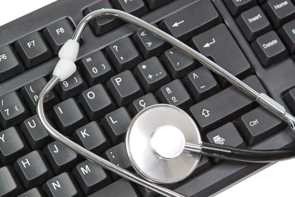 The keyboard for the computer and the elements of a closeup stet — Stock Photo, Image