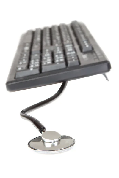 Das Konzept der Tastatur, das Bild, die Werkzeug ein Programmierer. auf eine — Stockfoto