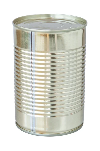 The closed tin cans. On a white background. — Stock Photo, Image