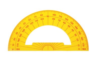 Protractor architect on a white background. clipart