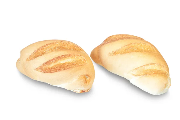 Pâine, covrigi, produse de pâine pe fundal alb . — Fotografie, imagine de stoc