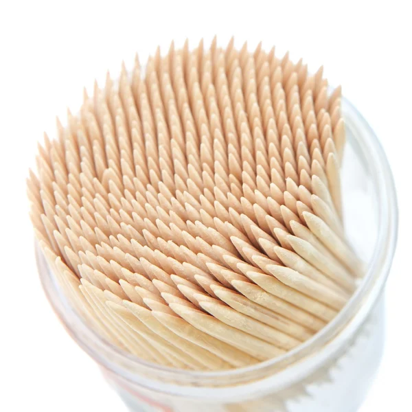Package of new toothpicks. Closeup. — Stock Photo, Image