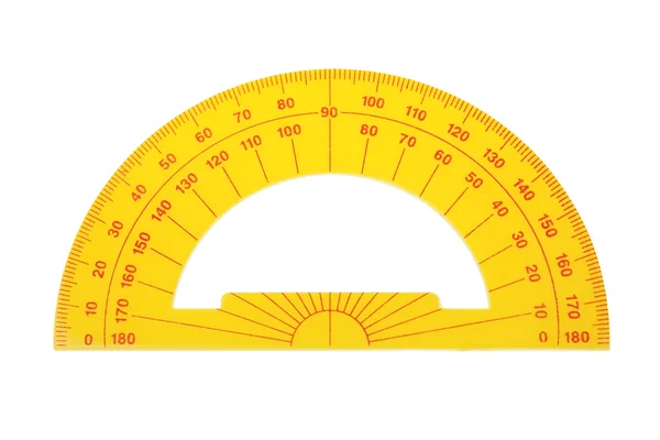 Protractor architect on a white background. — Stock Photo, Image