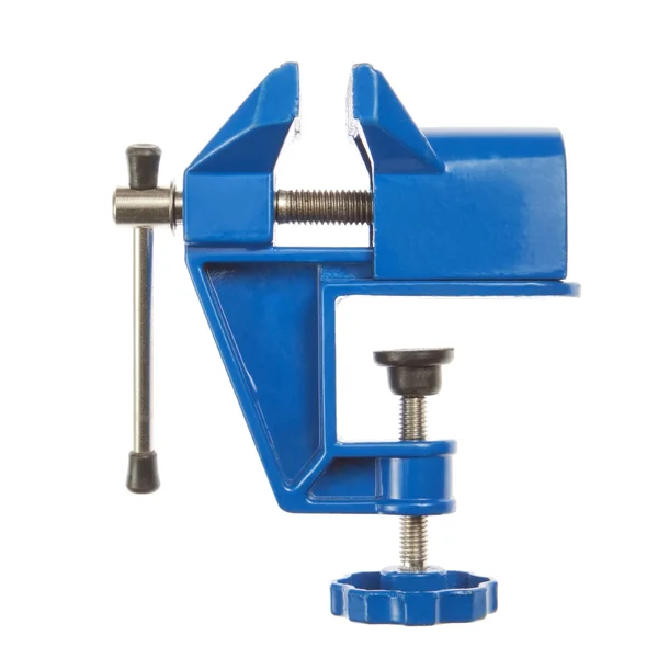 Hand grip- vise small, closeup, on a white background. — Stock Photo, Image
