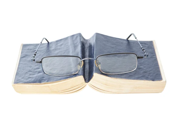 Glasses on the book, closeup. — Stock Photo, Image