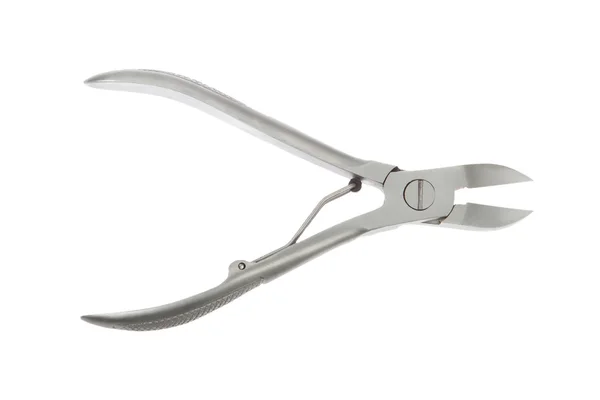 Pinzetten Zangen für eine Maniküre auf weißem Hintergrund — Stockfoto