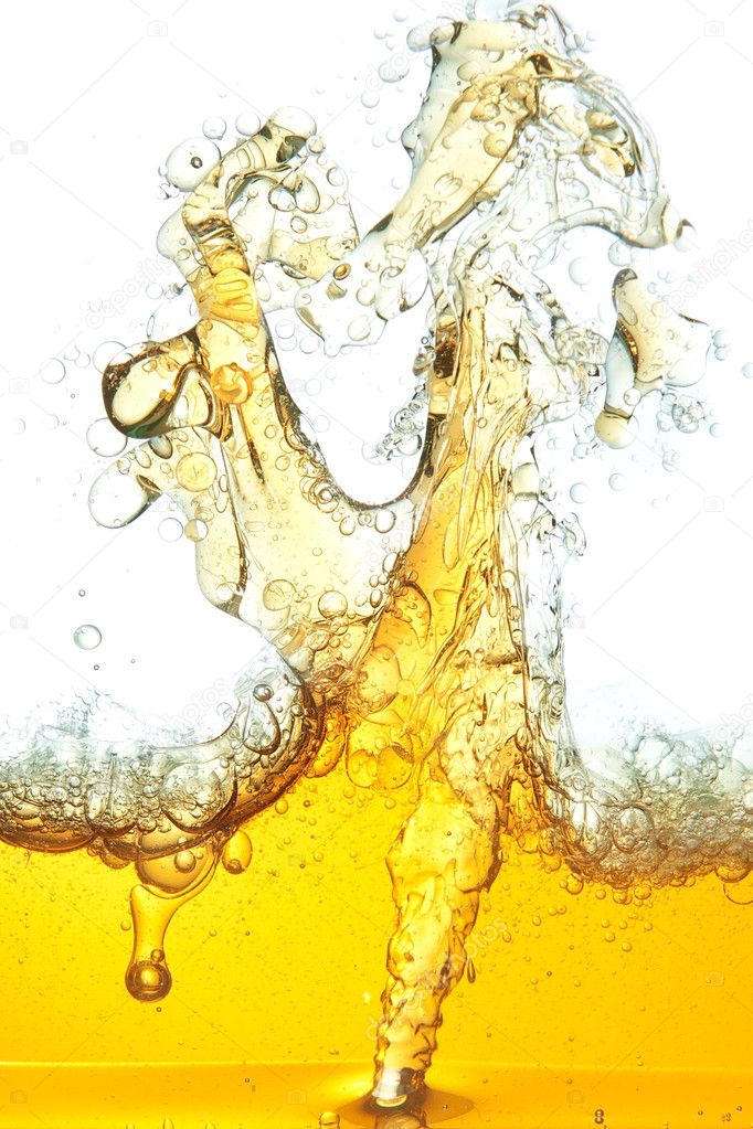 An abstract image of spilled oil in the water.
