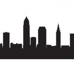 Cleveland Ohio skyline city silhouette — Stock Vector © Yurkaimmortal ...