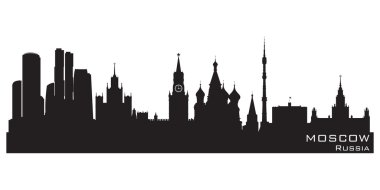 Moscow, Russia skyline. Detailed vector silhouette