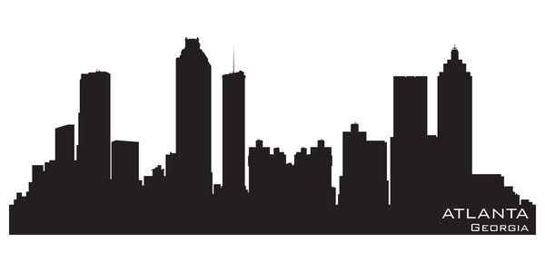 Atlanta, Georgia skyline. Detailed vector silhouette