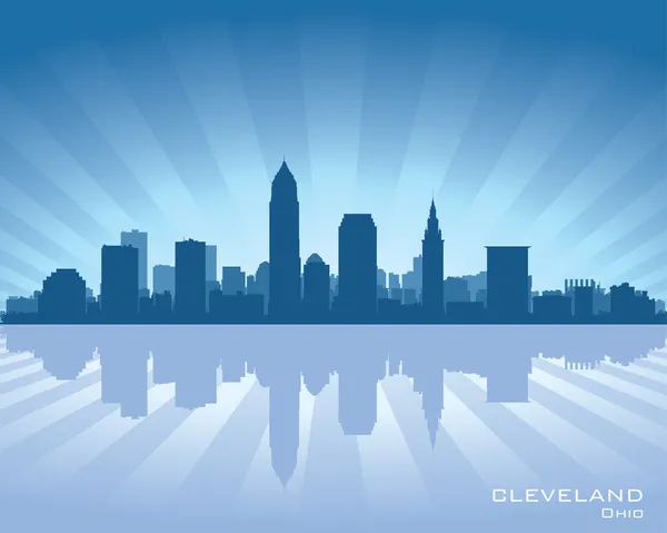 Skyline von Cleveland — Stockvektor