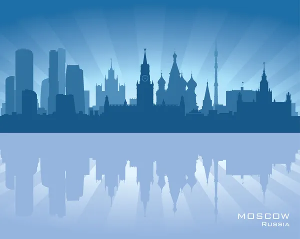 Moskou, Rusland skyline Rechtenvrije Stockvectors