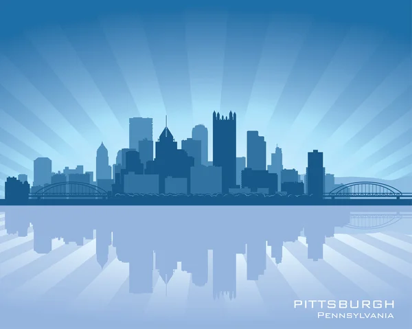 Pittsburgh, skyline di pennsylvania — Vettoriale Stock