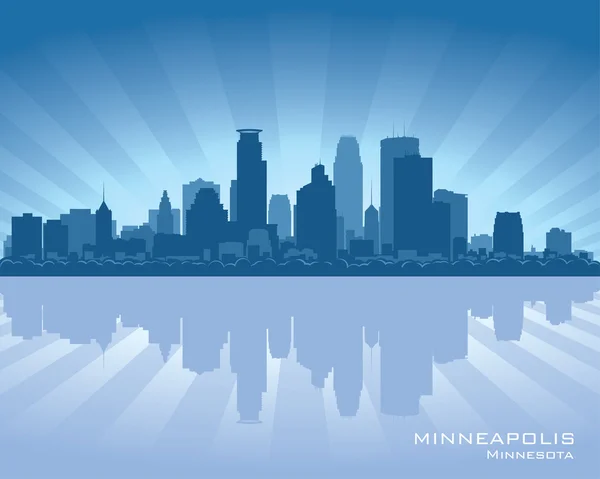Minneapolis, skyline di minnesota — Vettoriale Stock