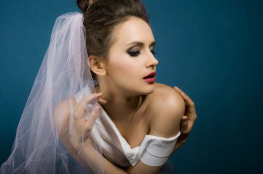 Düğün moda kadın portresi