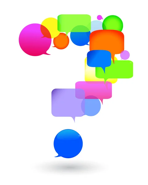 Questions and answers. speech bubble — Stock Vector