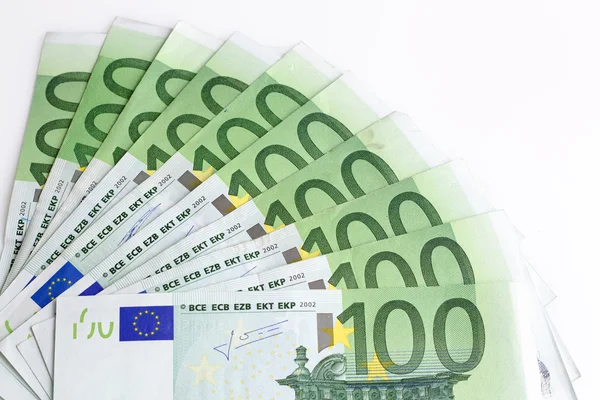 Group banknotes 100 euros — Stock Photo, Image