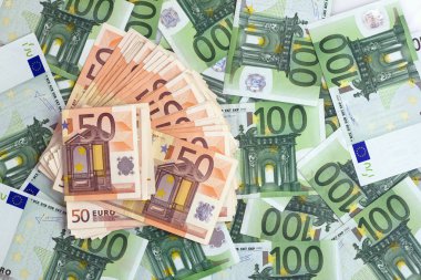 Euros banknotes clipart