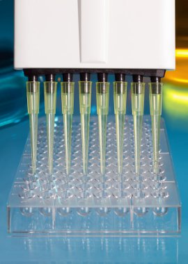 Pipetting plate experiment clipart