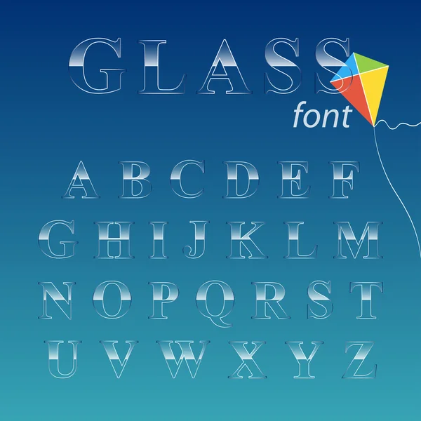 Glass font. — Stock Vector