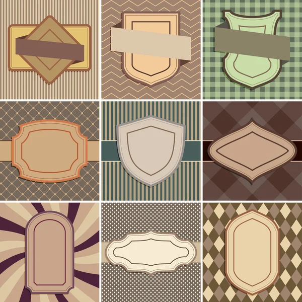 Set of vintage backgrounds with place for text. — Stock Vector