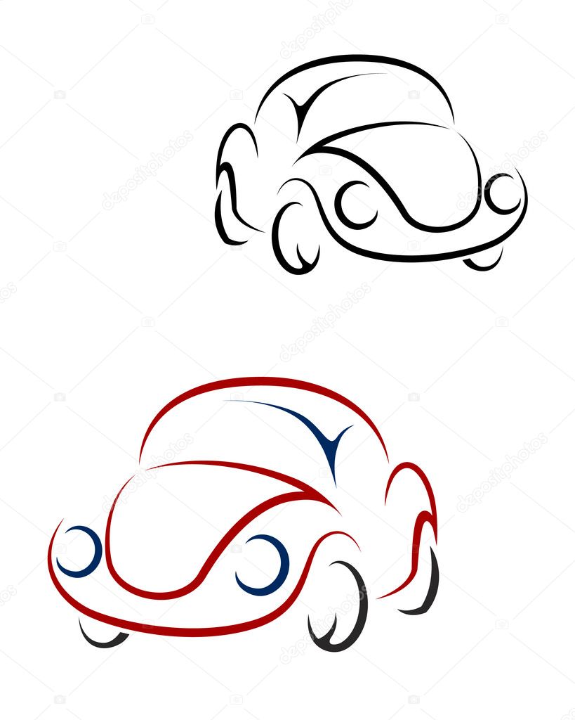 Car vector logo silhouette traffic symbol