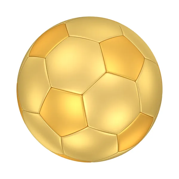 Золотий футбольний м'яч — стокове фото