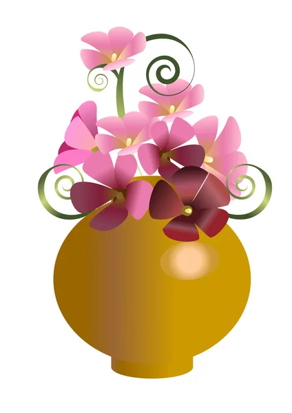 Vase with the flowers — Stock Vector