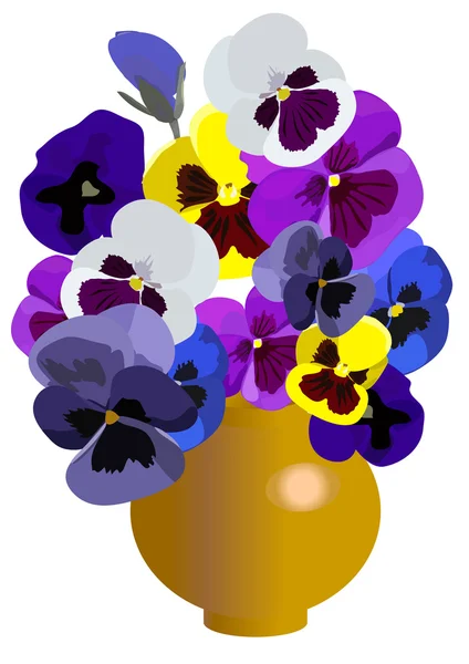 Vase mit den Blüten2 — Stockvektor