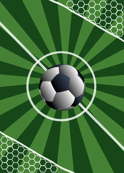 Match de football. Pour marquer un but dans une porte . — Image vectorielle