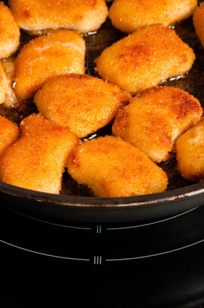 stock image Few nuggets on pan