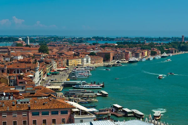 Venice roofs and harbor — Stock Photo, Image