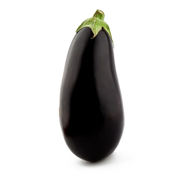 Black aubergine on White — Stock Photo, Image