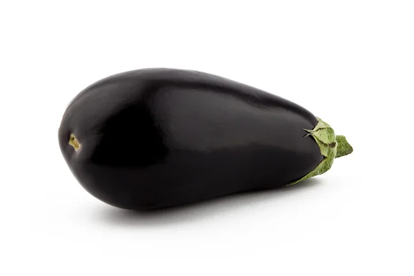 Black aubergine on White — Stock Photo, Image