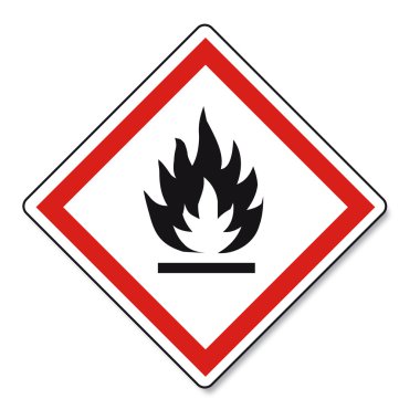 ghs tehlike yangın uyarı vektör imzalamak