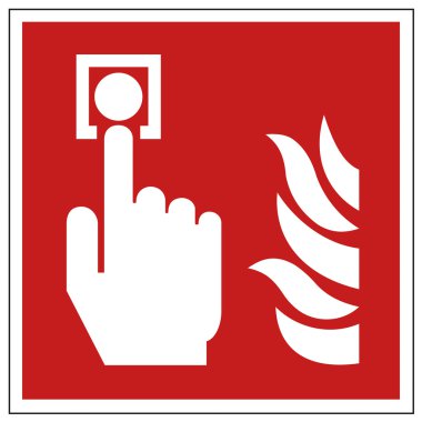 yangın uyarı işareti Emanet işaret ateşi el alarm dedektörleri