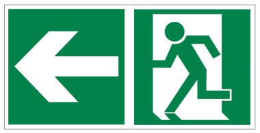 Rescue signs icon exit emergency exit arrow clipart