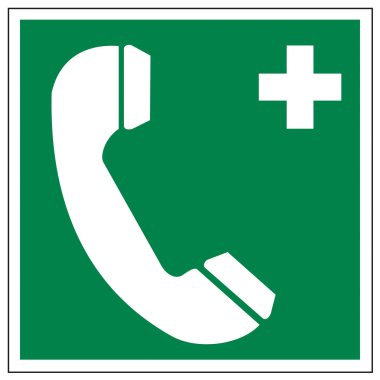 Rescue signs icon exit emergency phone clipart