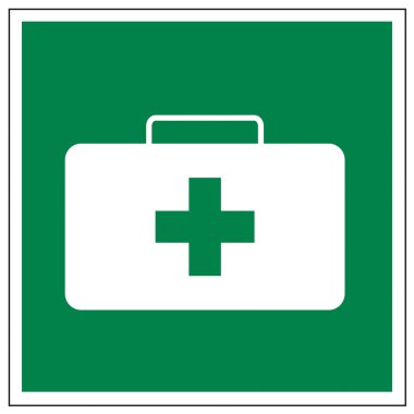 Rescue signs icon exit emergency first aid kit clipart