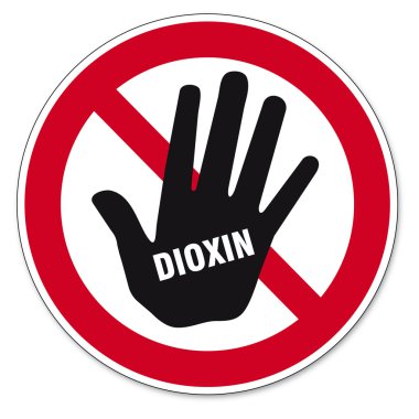 Dioxin food egg skull hand sign traffic sign clipart