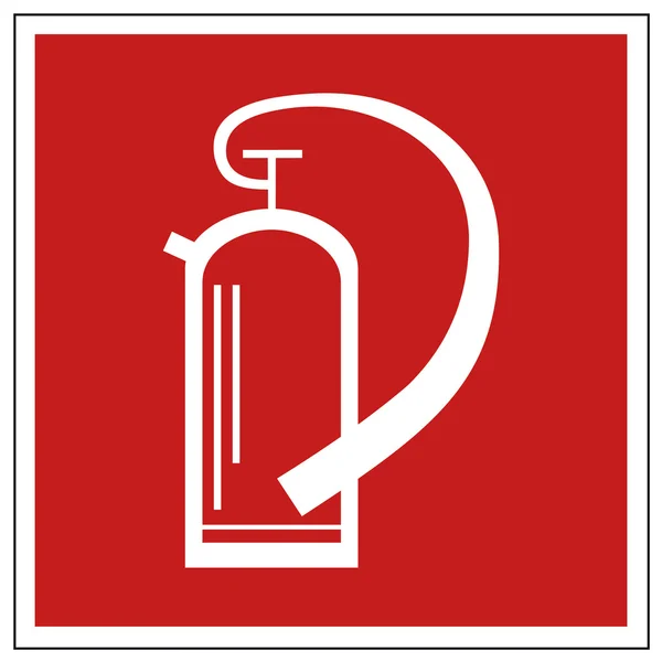 Panneau de sécurité incendie Panneau d'avertissement d'extincteur — Image vectorielle