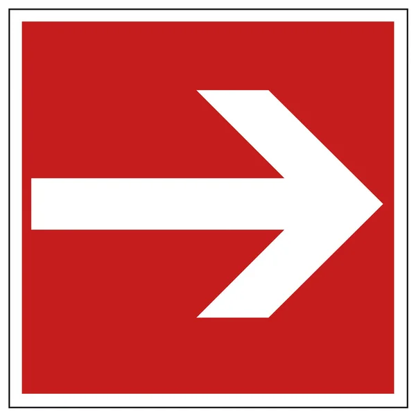 消防安全标志箭头警告标志 — Stock vektor