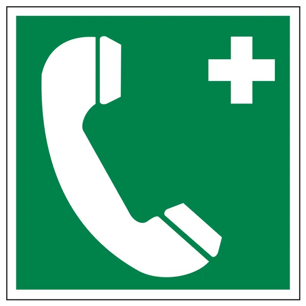Sinal de resgate ícone saída telefone de emergência —  Vetores de Stock