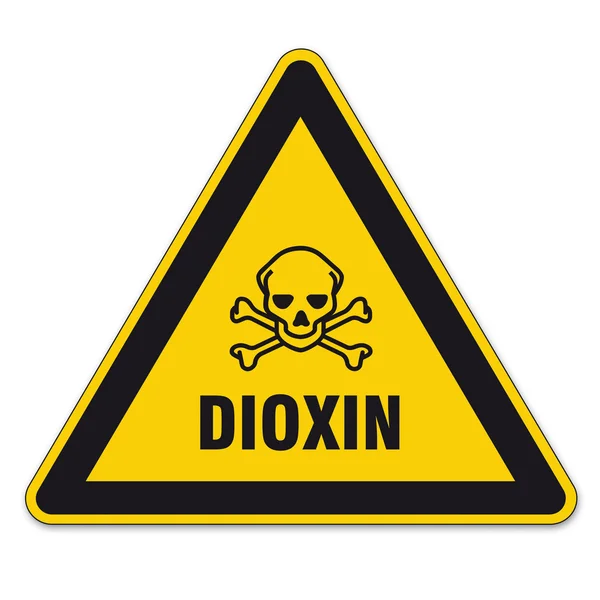 Dioxina alimento ovo crânio sinal sinal de tráfego —  Vetores de Stock