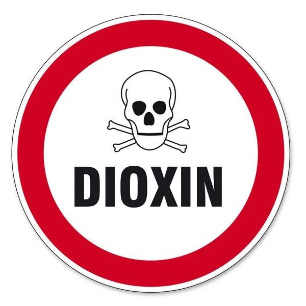 Dioxin-Lebensmittel Eier Schädel Zeichen Verkehrsschild — Stockvektor