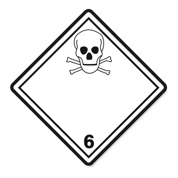 Substances dangereuses signe icône crâne inflammable danger radioactif — Image vectorielle